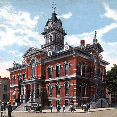 Athens County Courthouse by C. T. Photochrom/ The Athens Book And News Co
