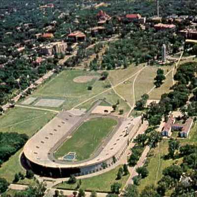 David Booth Kansas Memorial Stadium by Curteich-Color