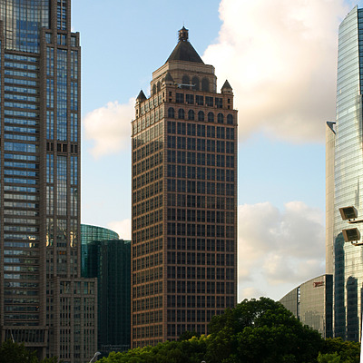 Golden Landmark Building by Marshall Gerometta