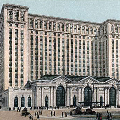 Michigan Central Station by Detroit Publishing Company