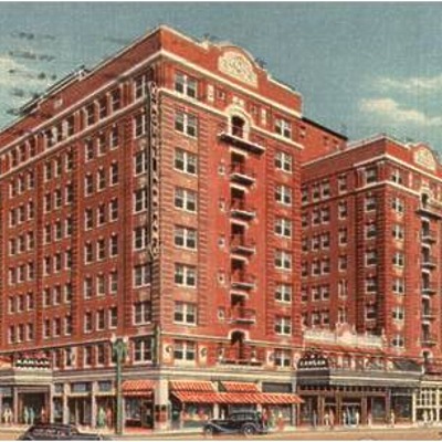 The Kansan Towers by Curt Teich & Co. 