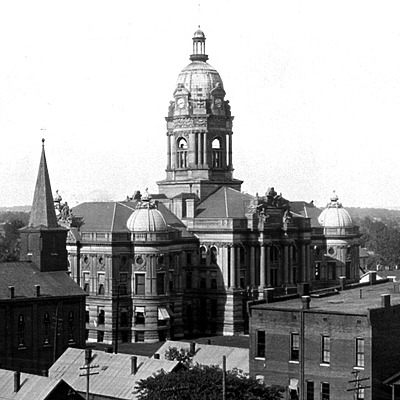 Old Vanderburgh County Courthouse by Library of Congress, Prints and Photographs Division, F. A. Miintzer