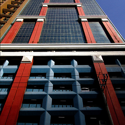 Burgundy Corporate Tower by Daniel Kieckhefer