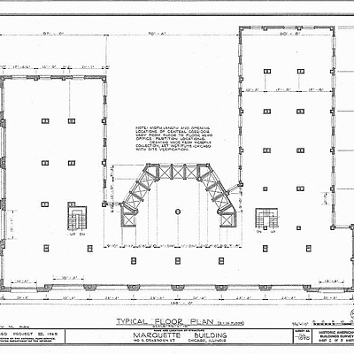 Marquette Building by Library of Congress, Prints and Photographs Division, HABS