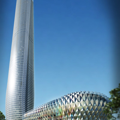 Nanjing Olympic Suning Tower by Murphy/Jahn, Inc. Architects