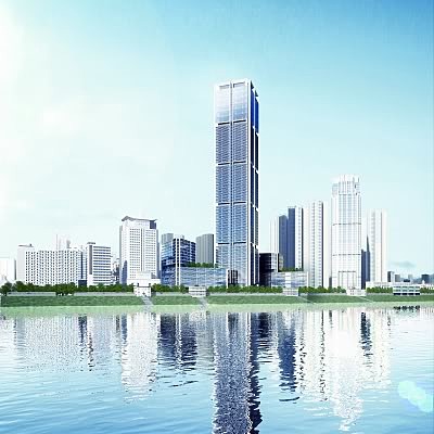 Wuhan Yangtze River Shipping Center by Wuhan Architectural Design Institute