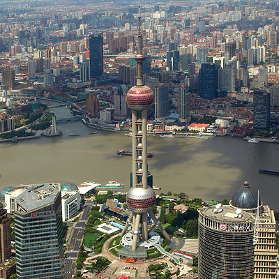 Oriental Pearl TV Tower by Marshall Gerometta