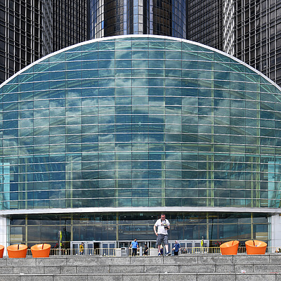 Detroit Marriott at the Renaissance Center by John W. Cahill