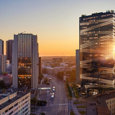 Lightpark Tower 1 by https://www.kapitel.ee/en/business-segment/in-development-liivalaia-complex-tallinn/