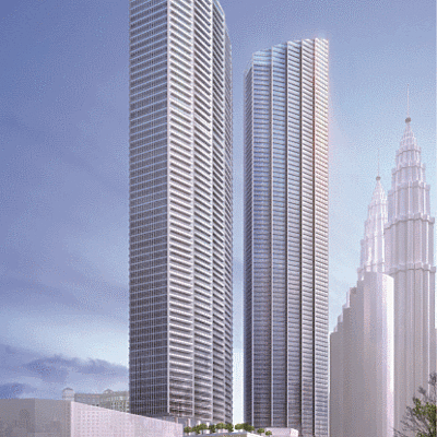 Fairmont Kuala Lumpur, Tower 1 by Pelli Clarke Pelli