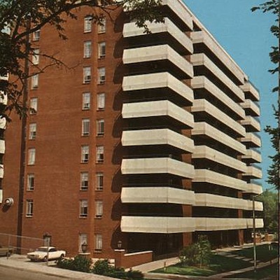 University Towers by Curt Teich & Co.