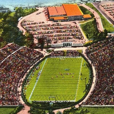 Sanford Stadium by Asheville Post Card Co.