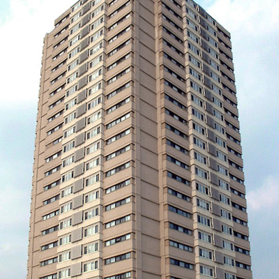 Courtyard Apartments at Riverview Tower by John Cahill
