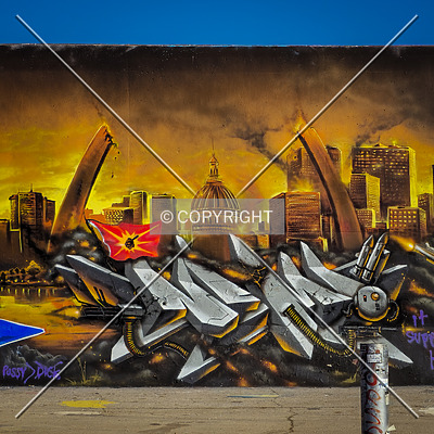 Saint Louis City Flood Wall (South Wall) by Ryan Hildebrand