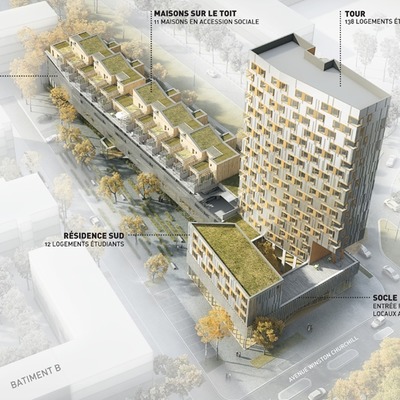 Tour Michel Denis by  Urbanmakers - THE Architectes