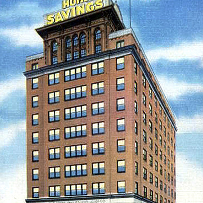 Home Savings and Loan Building by Curt Teich & Co.