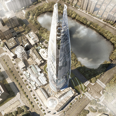 Lotte World Tower by Kohn Pedersen Fox Associates PC