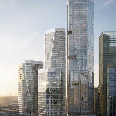FOUR Frankfurt - Tower 1 by Groß & Partner/UNStudio
