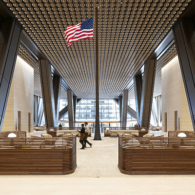 JPMorganChase World Headquarters by Nigel Young, courtesy of Foster + Partners