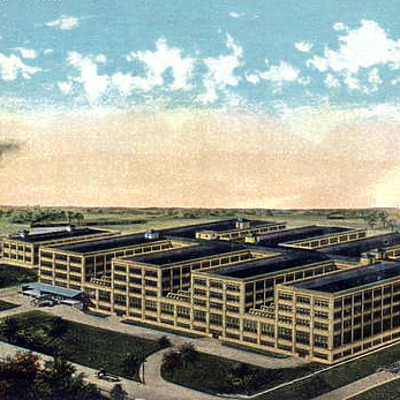 Firestone Tire and Rubber Company Headquarters and Plant No. 1 by Valentine Souvenir Co.