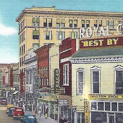 The Downtown Towers by Asheville Post Card Co.