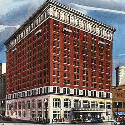 Jefferson Davis Apartments by Curt Teich & Co.