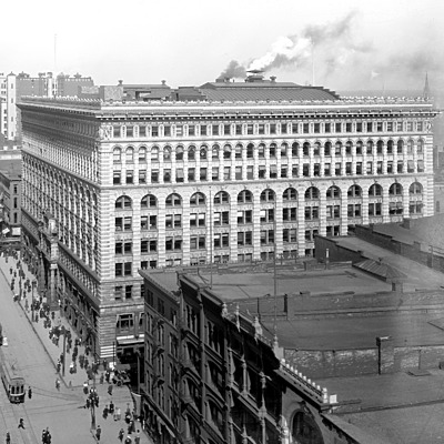Ellicott Square Building by Library of Congress Prints and Photographs Division, Detroit Publishing Company