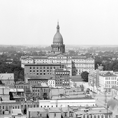 Michigan State Capitol by Library of Congress, Prints and Photographs Division, Detroit Publishing Company