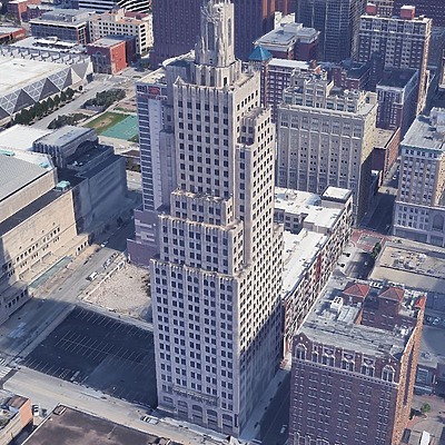 Kansas City Power & Light Building by Google Earth