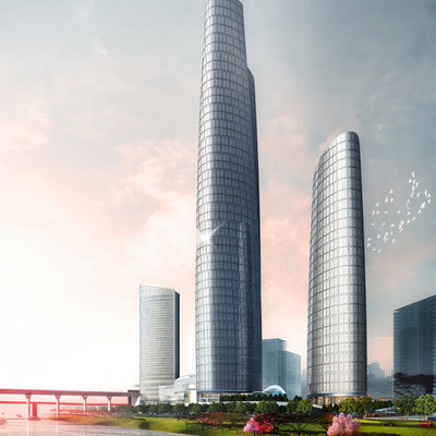 Chongqing Corporate Avenue 1 by Kohn Pedersen Fox Associates PC