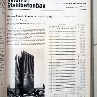 Hochhaus Platz der Republik by Beton und Stahlbetonbau